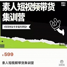 夜草与千里马素人短视频带货集训营，薛辉团队价值599